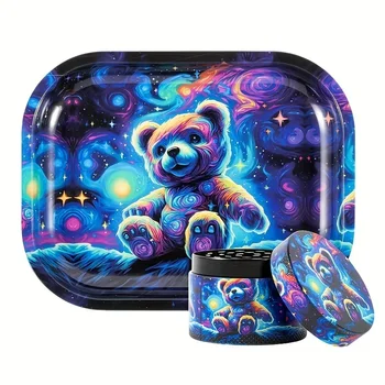 2" Cute Bear Herb Grinder Rolling Tray 1