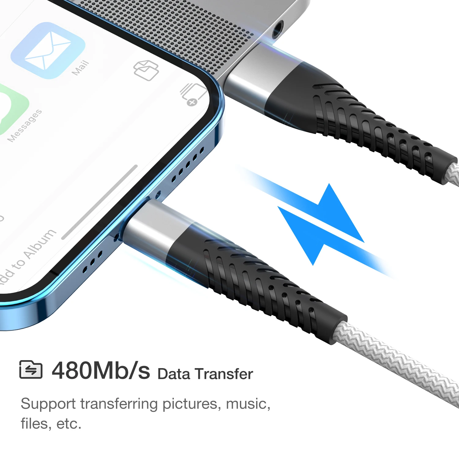 Fast Charge USB Cable for Apple Devices - 2m/3m Length