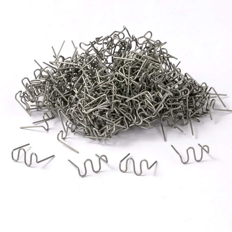 300Pcs Plastic Welder Hot Stapler Standard Pre-cut Corrugated Staples Bumper Body Repair 0.8/0.6mm Stainless Steel Welding Tools 2