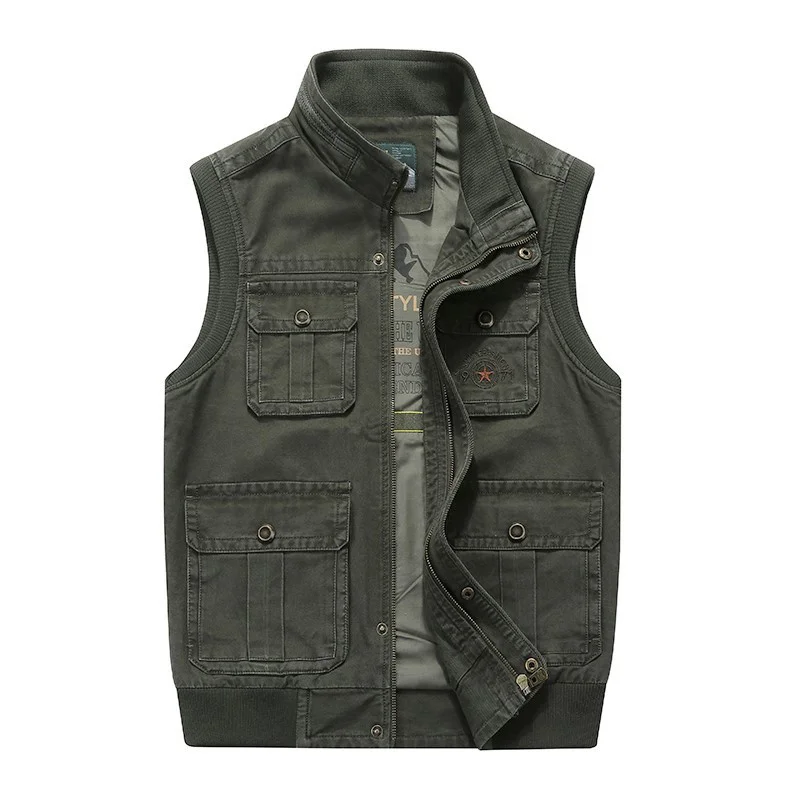 

7XL 8XL Military Outdoor Jacket Men Multi Pocket Cotton Vest Male Photographer Shooting Waistcoat Sleeveless Travel Vests