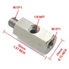 Oil Pressure Sensor Tee M10x1.0 to M10x1.0 Adapter Side Holes 1/8NPT Female Turbo Supply Feed Line Gauge 1