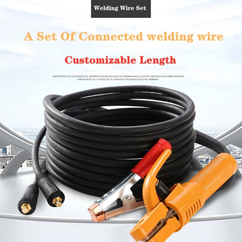 300A Groud Welding Earth Clamp Clip Set For Mig Tig ARC Welding Machine Electrode Holder Cable + Earth Clamp Cable