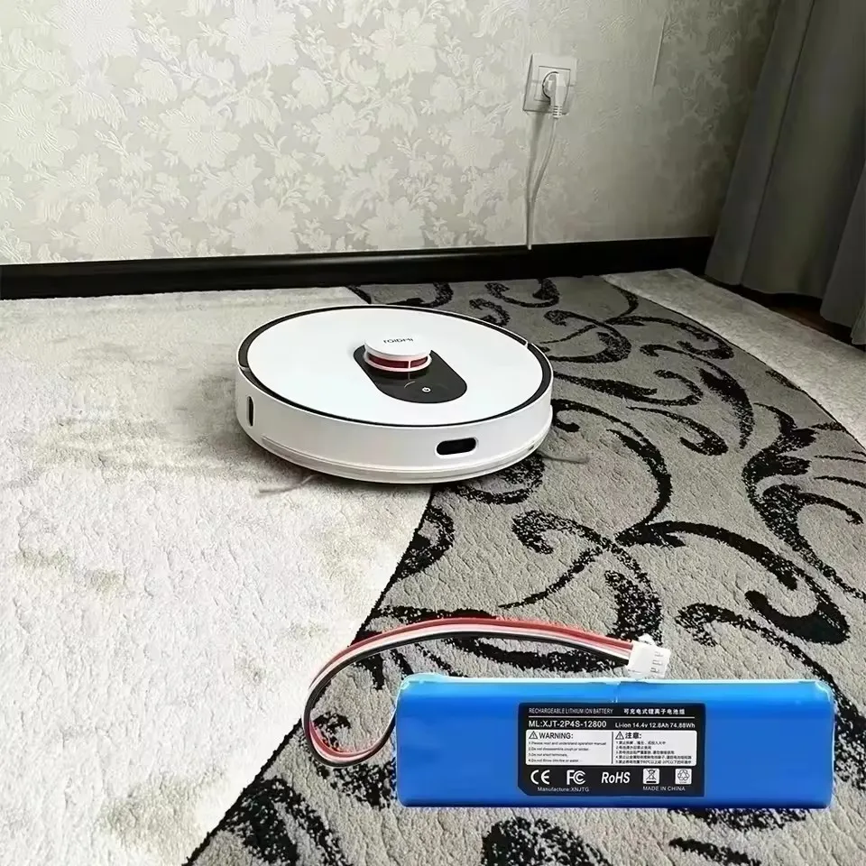 Original For Xiaomi Roidmi Eve Plus Viomi S9 Lydsto R1 Robot Upgraded with Rechargeable Lithium ion Battery 12800mAh BatteryPack 5