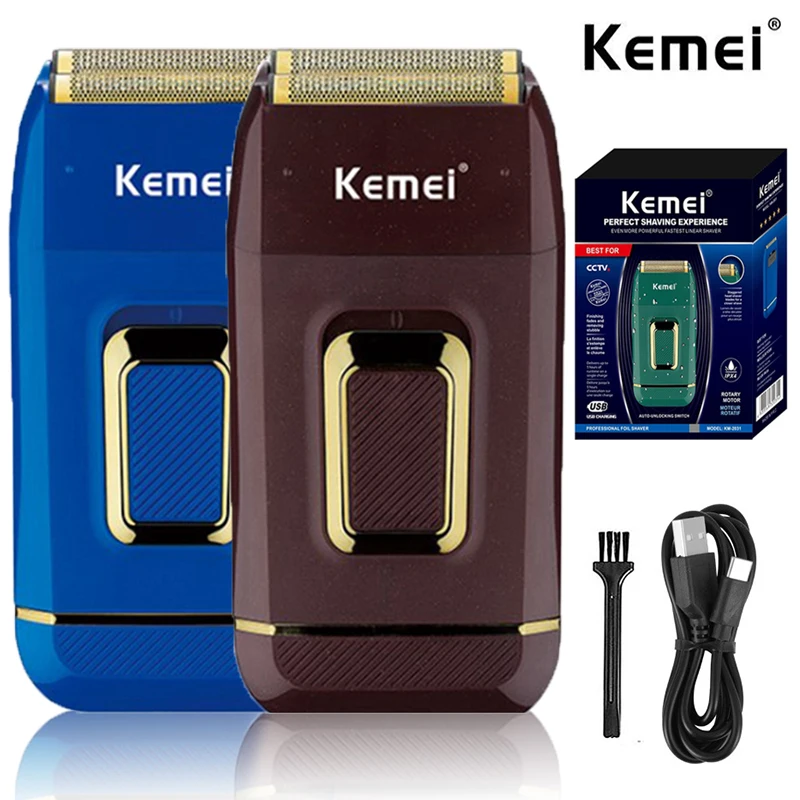 

Original Kemei Electric Shaver Hair Beard Stubble Facial Electric Razor For Men Bald Head Shaving Tool Machine Rechargeable