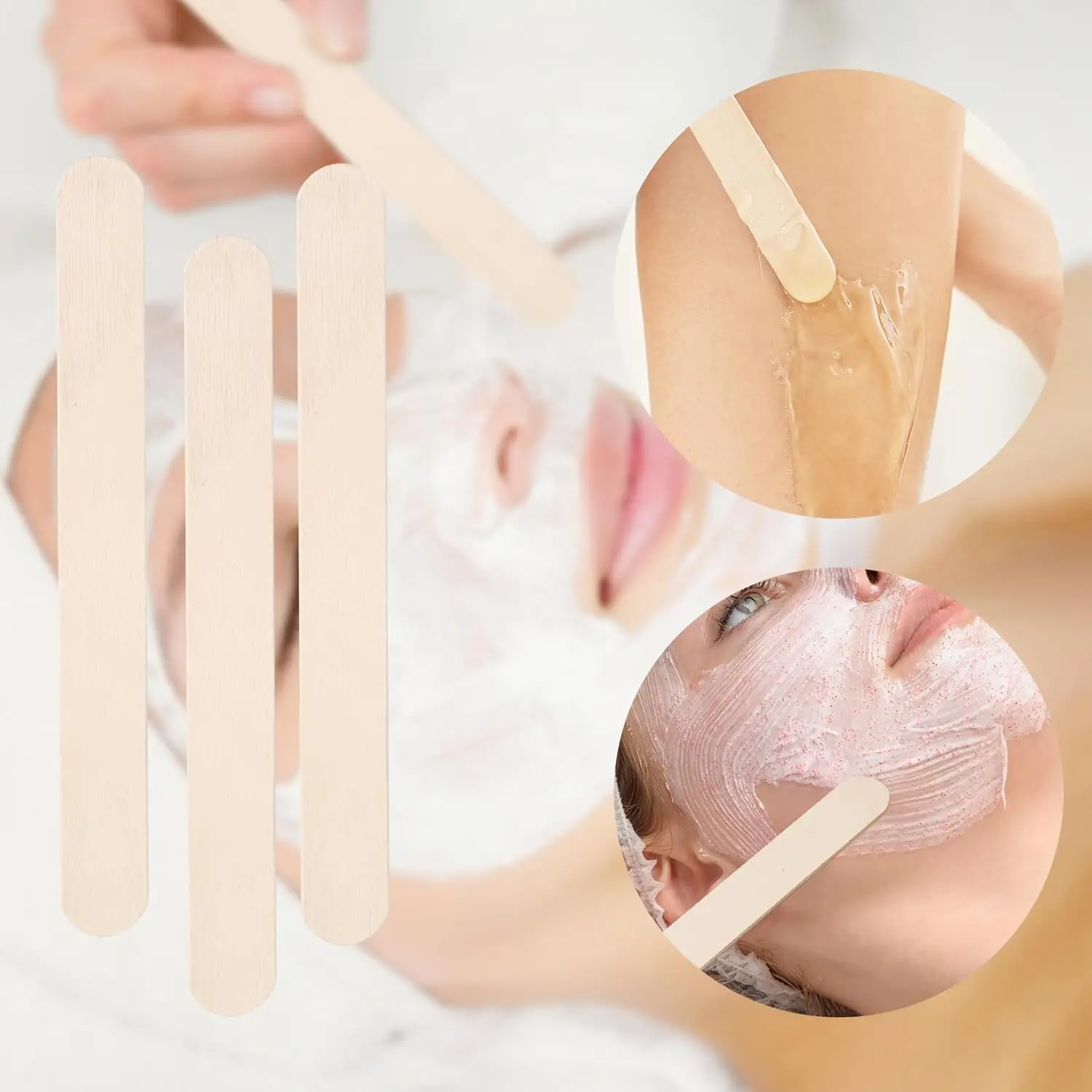 Woman Wooden Body Hair Removal Wax Sticks Disposable