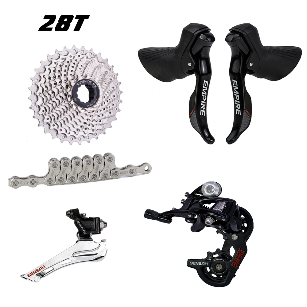 Sensahエンパイア2x11スピード,22秒のロードディレイラーセット,リア