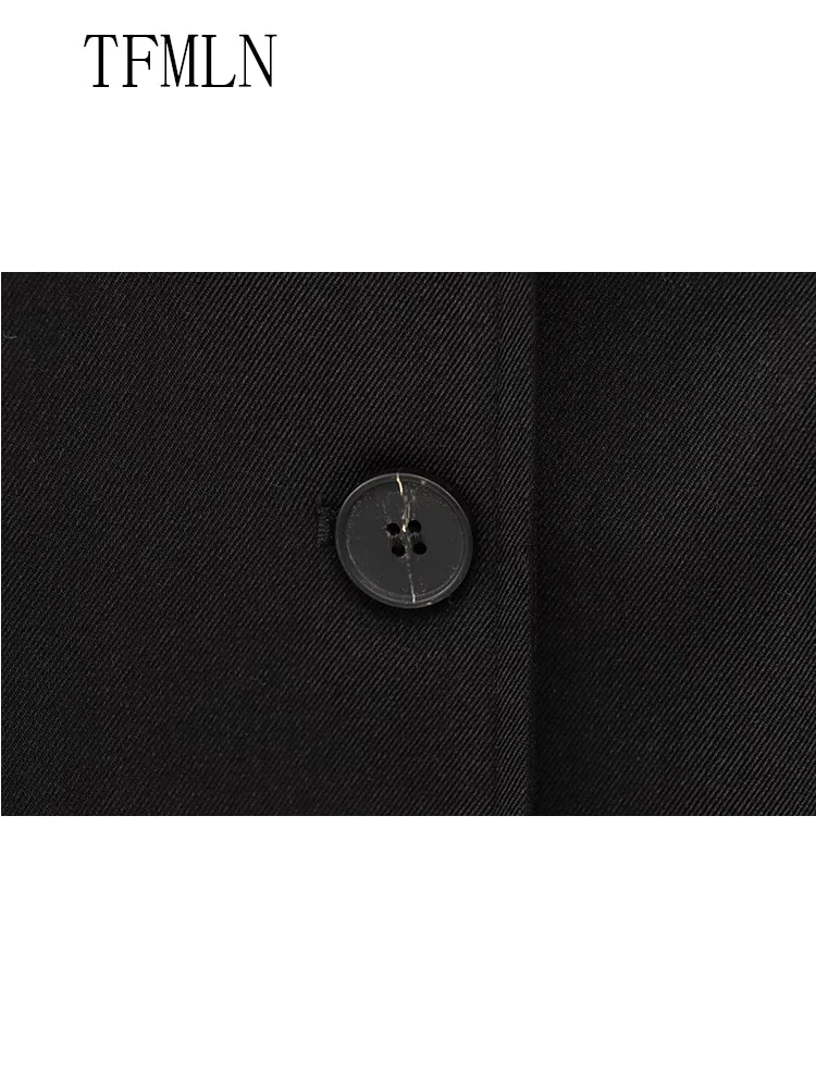 Office Lady Solid Blazer Jackets 2025 Autumn Simple Notched Single Breasted Causal Coats Vintage Pockets Street Chic Outwear