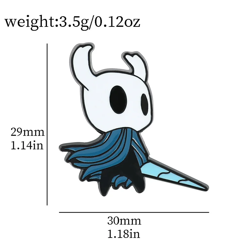 Spiel Hollow Knight: Silksong Hornet Cosplay Abzeichen Legierung Brosche Kleidung Anstecknadeln Rucksack Schmuck Zubehör Nette Prop – Detail 3
