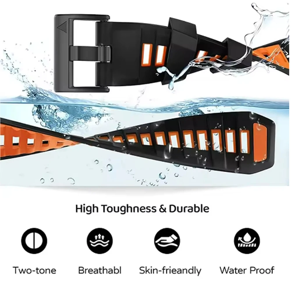 Enhanced Silicone Quick Release Strap - Durable and Versatile Sports Wristband