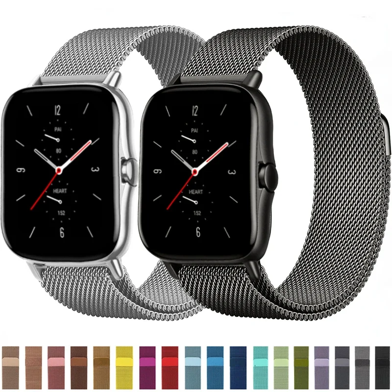 Sleek Milanese Metal Loop Watch Strap, Adjustable 20mm/22mm Band