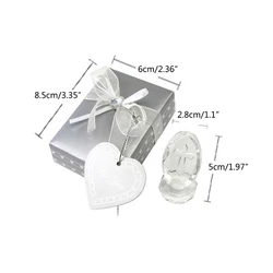 Elegant 5cm Crystal Cross Ornament with Gift Box - Religious Decoration and Party Favor - 5cm (Clear)