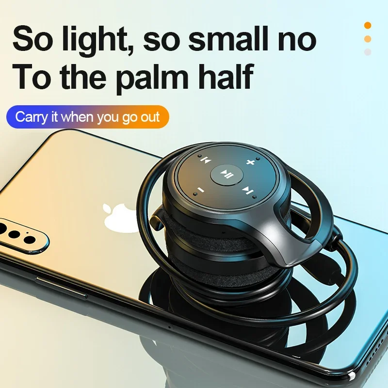 Wearable MP3 Headset Bluetooth Radio MP3 Music Player Sport Bluetooth Headphone Wireless Earphones Support TF Card Microphone
