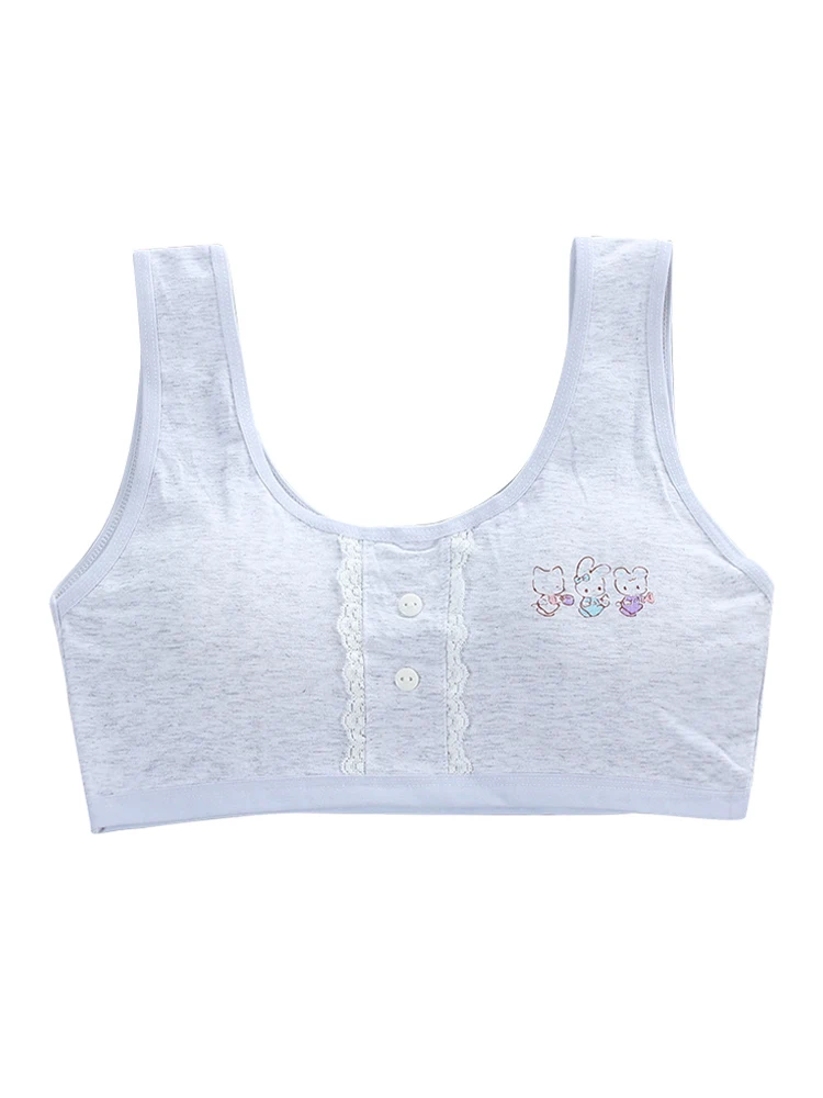 LJMOFA Teen Girl Sports Exquisite Cute Rabbit Bra Kids Top Camisole Underwear Young Puberty Small Training Bra B213 sports bra training bra cotton bra