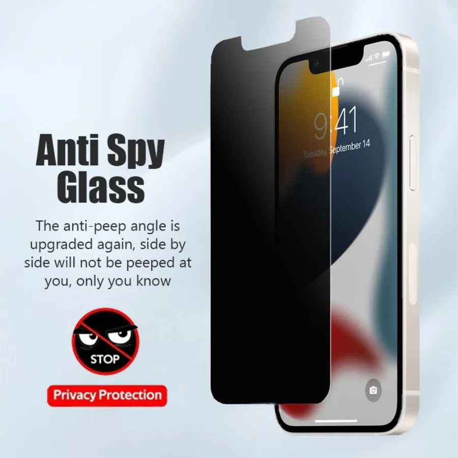 2PCS Privacy Tempered Glass For iPhone 14 Pro Max 12 13 Mini 15 11 Pro Max Screen Protector For iPhone 8 7Plus XS Max XR X Glass — view 2