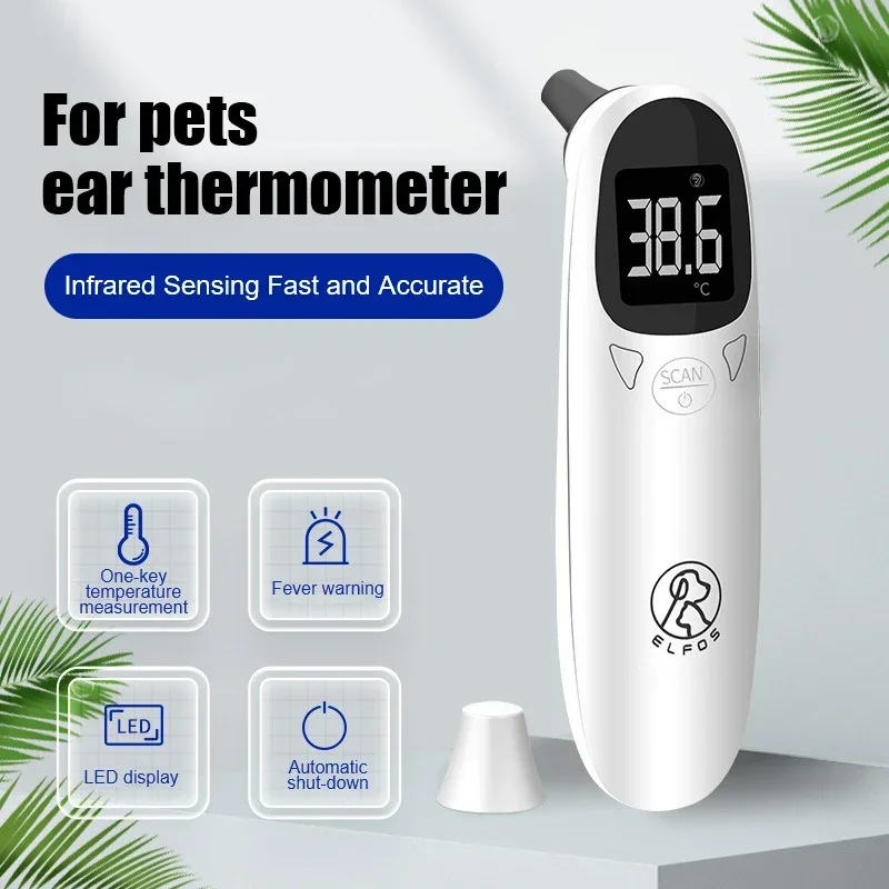 Pet Dog Cat Ear Digital Thermometers Animal Measuring Non-Contact Electronic For Home and Clinic Use