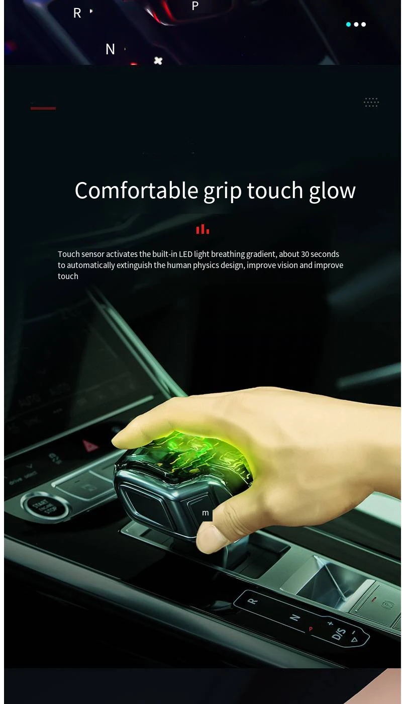 LED Left-Hand Drive Suitable For Audi A4 A5 A6 A7 Q5 Q7 Crystal LED Gear Head, S