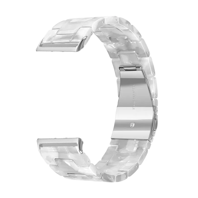 Elegant Resin Strap Bracelet for Men & Women - Quick Release Design for Fitness Trackers