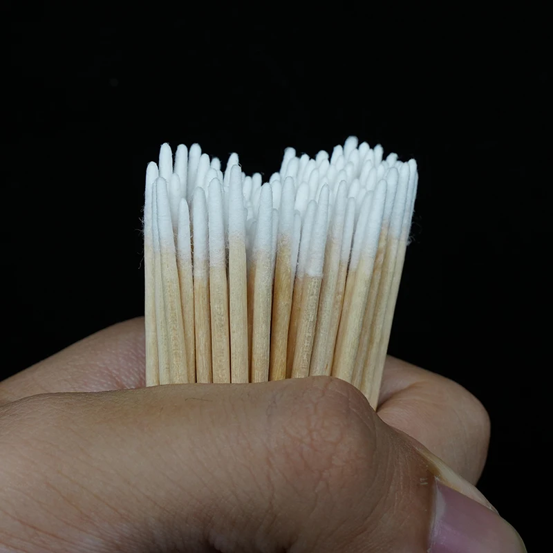 300Pcs Nails Wood Cotton Swab Clean Sticks Nail Polish Remover Art Tools Wooden Cotton Head Manicure Corrector Nail Polish Tool BEST SELLERS
