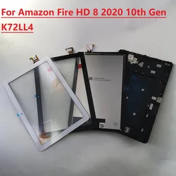 New lcd For Amazon Fire HD 8 2020 10th Gen hd8 K72LL4 LCD Display Touch Screen Digitizer Glass Assembly with frame