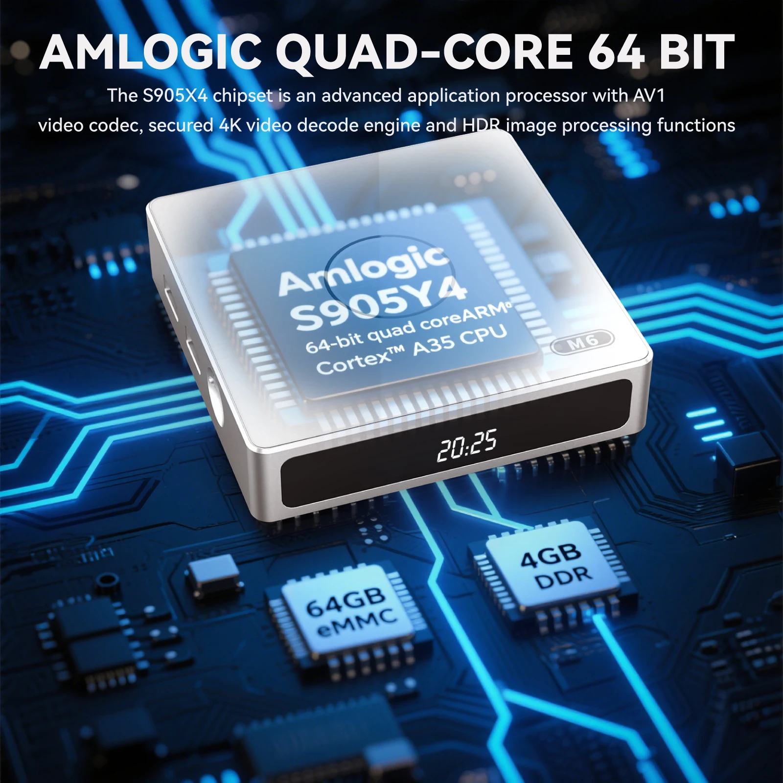 iMETBOX M6 メディアプレーヤー IMETBOX M6 TV Box 2025 4GB 64GB with Vioce Control Wifi 6 8k