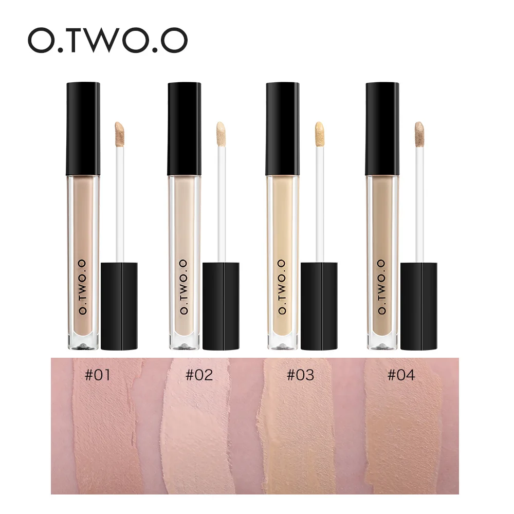 Wholesale O.TWO.O Makeup Concealer Liquid Contour Full Coverage Eye Dark Circles Blemish 4 Colors Dark Skin Face Cosmetics 4