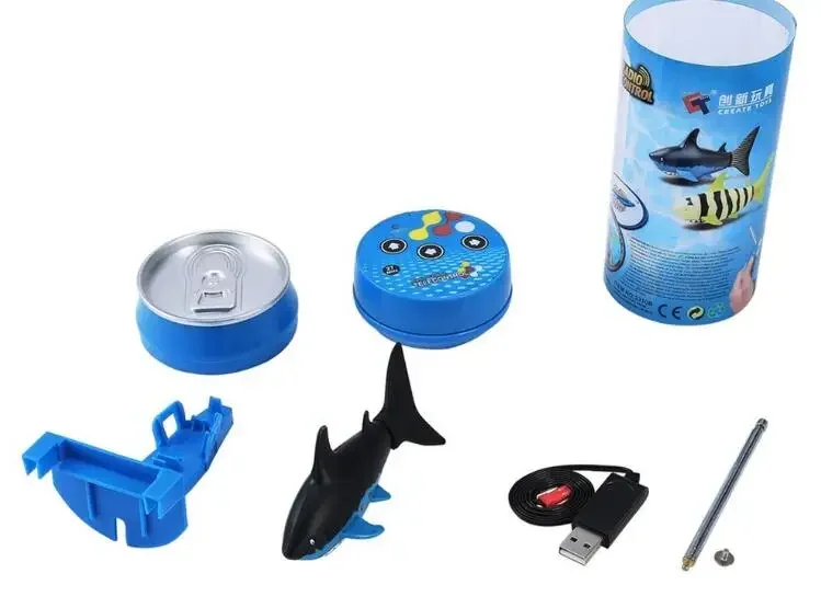 Mini RC Submarine 4 CH Remote Small Sharks With USB Remote Control Toy Fish Boat Best Christmas Gift for Children Kids New