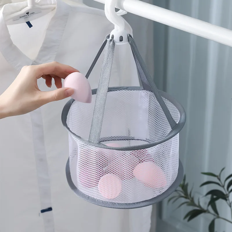 Mini Make Up Tool Drying Basket Hanging Underwear Net Pocket Thickened Anti-Deformation Cardigan Drying Rack Socks Drying Bag 2