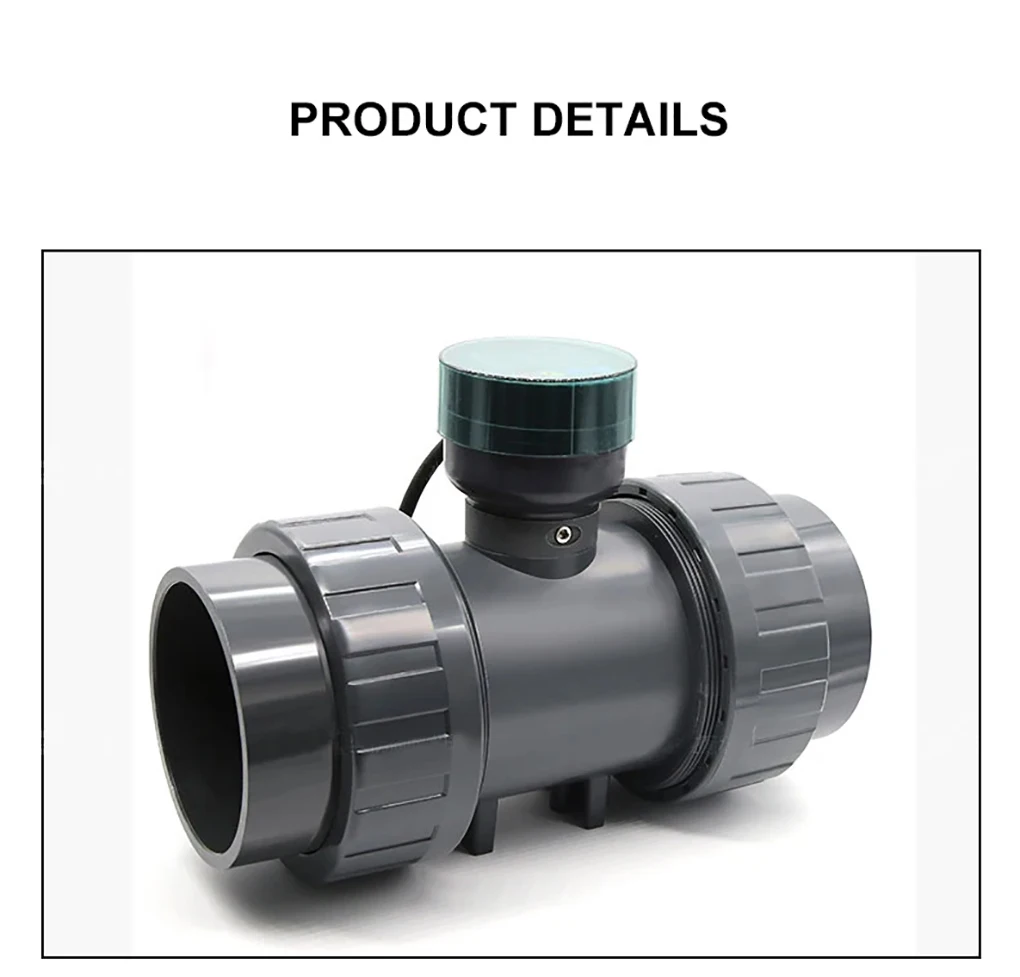 RS485 Digital Display Flow Meter High Precision Smart Electronic Flowmeter UPVC