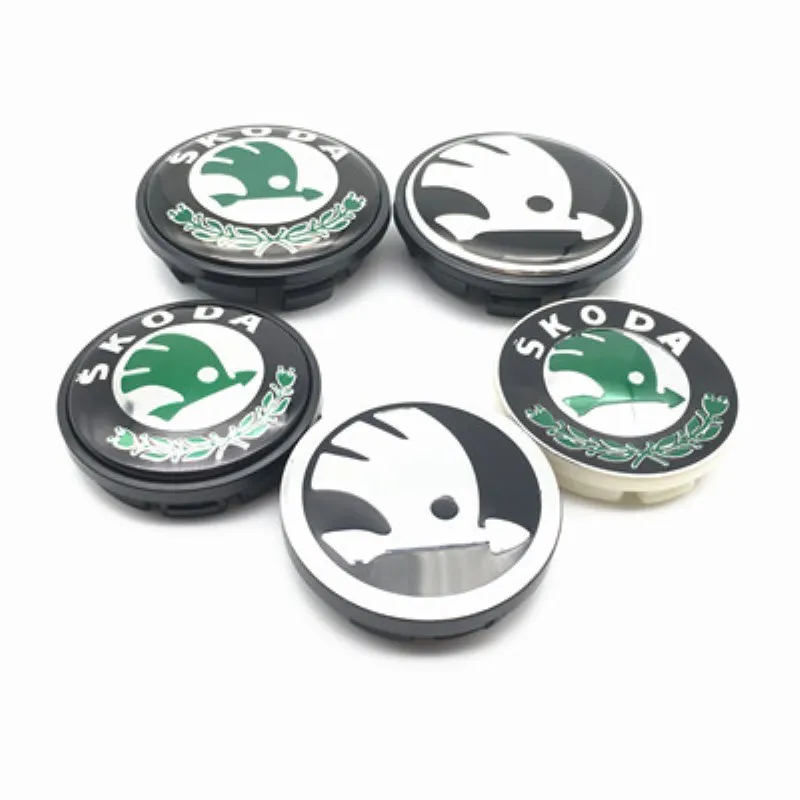 40Pcs/Lot 56mm 60mm 65mm Car Wheel Center Cap Hub Cover Badge Emblem For Skoda 1J0601171 3B7601171 Styling Accessories