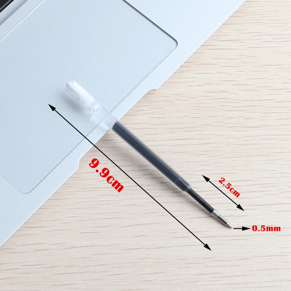 G2 Refill Plastic Gel Pen Refills Length 9.9cm Writing Point 0.5mm Ink Colors Red Black Blue For School 10Pcs Genkky gel pen refills