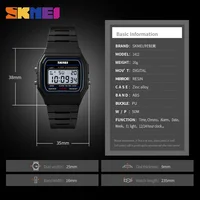 Skmei-Montre-bracelet numérique étanche pour femme, affichage de la date et de la semaine, montres de sport pour couple, mode féminine, 1412 6