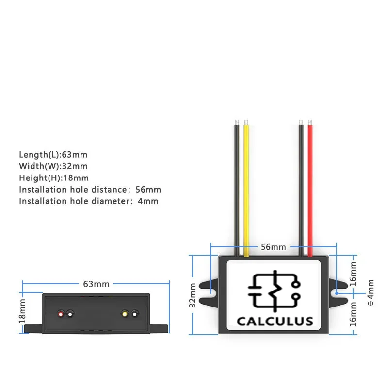 Power Converter 8-90v 12v 24v 36v 48v 72v To 5v 9v 12v 13.8v 15v 19v 20v 24v 28v 8a 10a Step-down Transformer Module