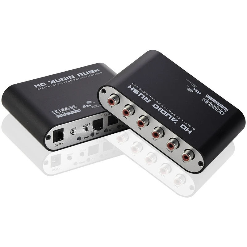 Decodificador de áudio Panorama 5.1, sistema de áudio e vídeo analógico digital, coaxial, fibra, AUX, disco U, entrada USB para PC, 192Khz/32 bits