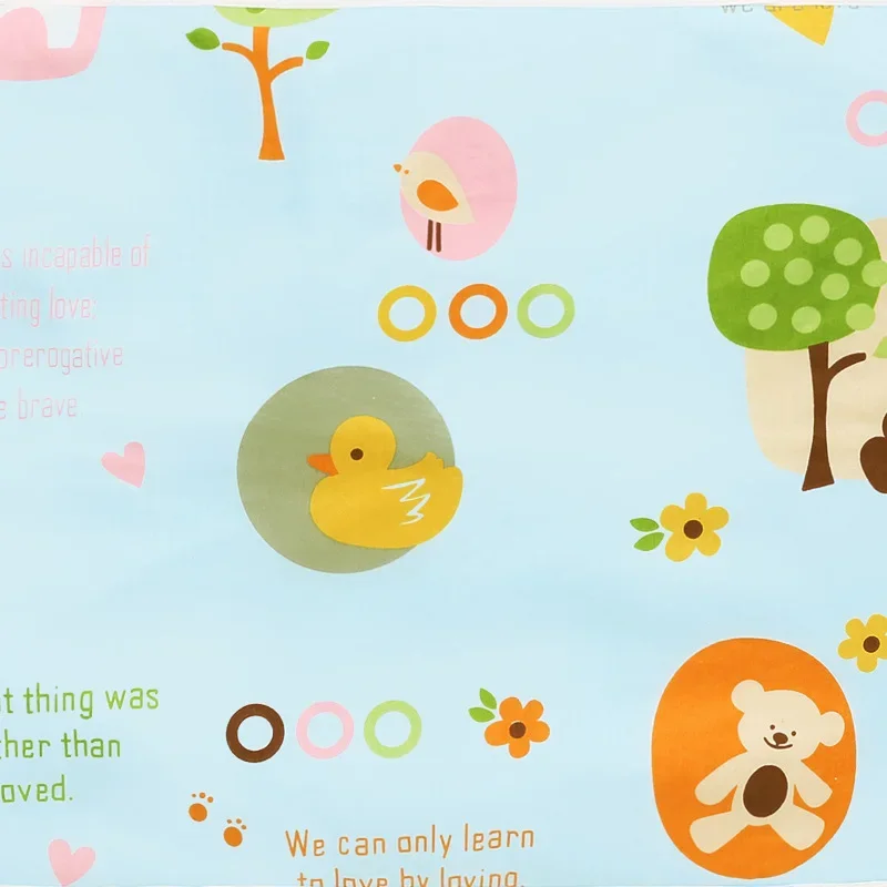 50*70cm Baby Nappy Changing Pad Cotton Changing Mat Cartoon Baby EVA Waterproof Mattress Bed Sheet Infant Diaper Pad Cover