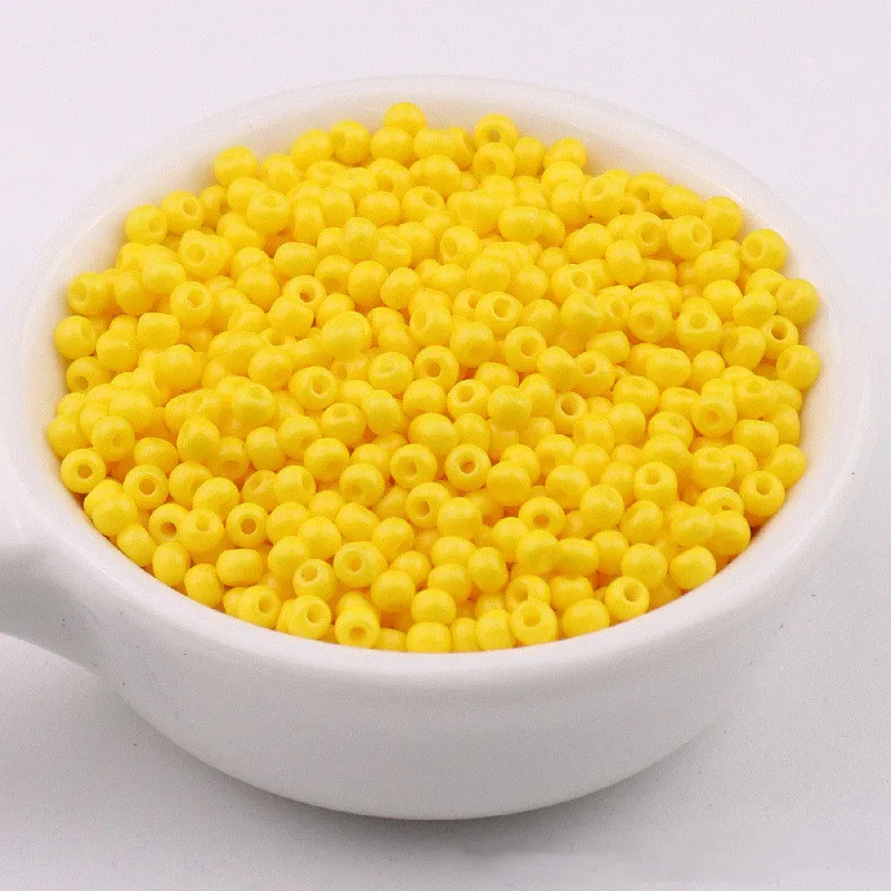 High-Quality Wear-Resistant Solid Color Glass Rice Beads