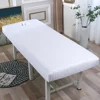 White Massage Table Bed Fitted Sheet Elastic Full Cover Massage Treatment Polyester Cosmetic SPA Bed Cover with Face Hole 3