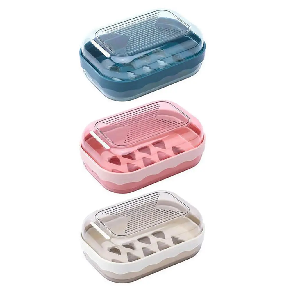 Portable Soap Box Creative Drain Dripping Soap Container Nordic Holder Style Bathroom Supplies Candy Color Accessories Soap Rack 6