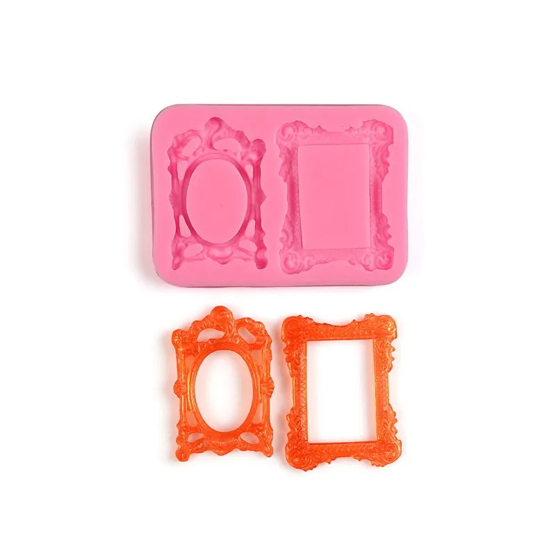 

Relief Photo Frame Silicone Mold Fondant Cake Chocolate Cookie Pudding Decoration Dessert Pastry Kitchen Supplies Baking Tools