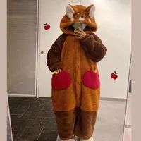 Adult Raccoon Cosplay Costume Robes Kigurumi Unicorn Onesie Anime Nightgown Halloween Cartoon Bear Pajamas Winter 3
