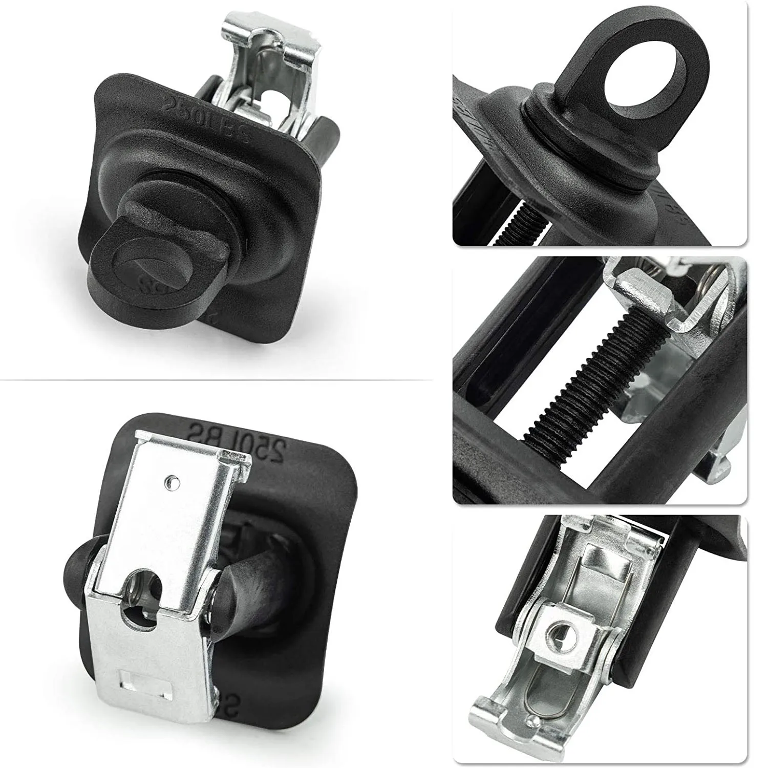 Gmc Short Bed Cargo Net Bed Tie Down Hooks For GMC SIERRA Full Size Short Bed 66" X 74" New Tmat Truck Bed Organizer Accessories - Foto 13