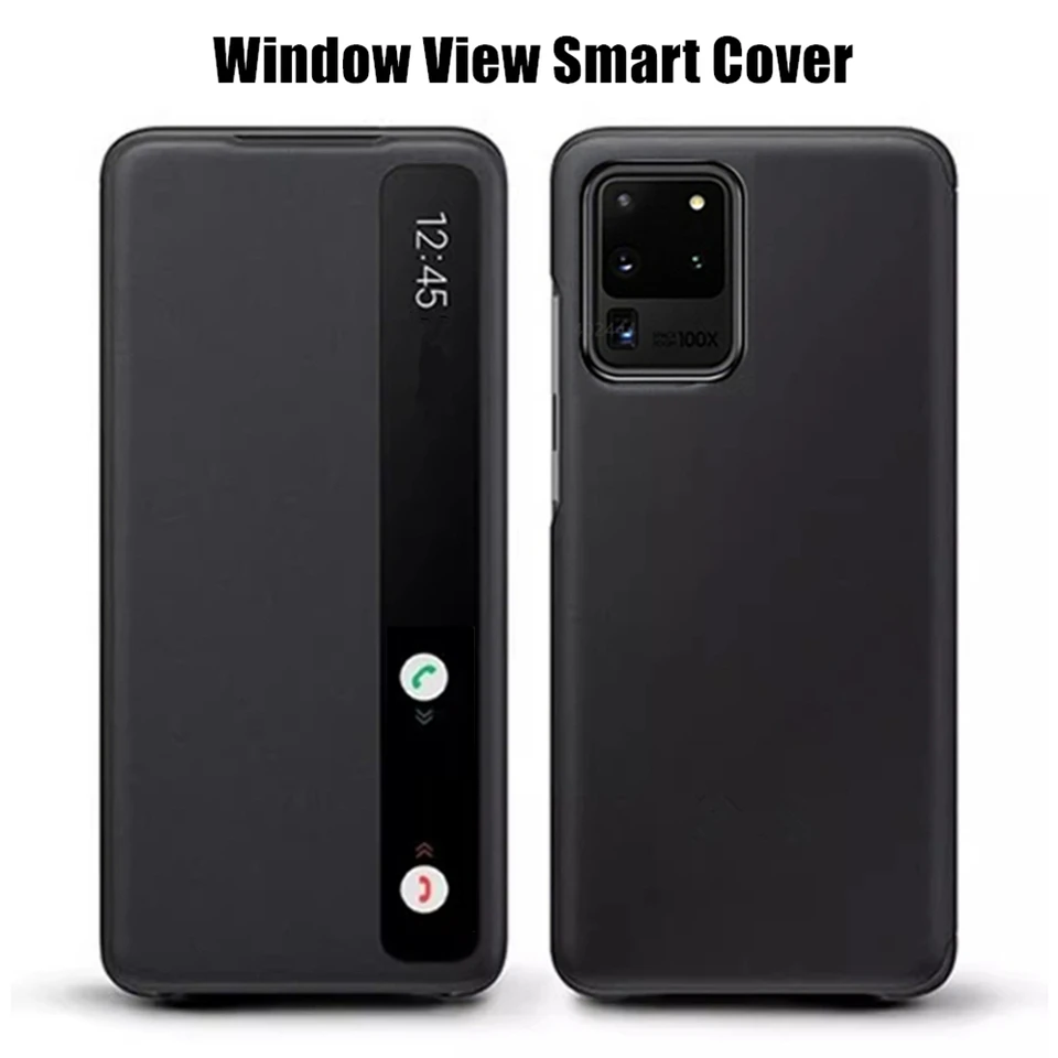 Window View Clear Intelligent Flip Cover For Samsung Galaxy S20