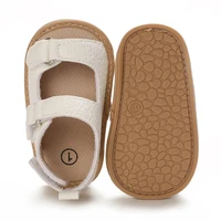Hollow out soft leather baby girl summer sandals 2023 new baby shoes 1-18 months princess baby beach sandals 6
