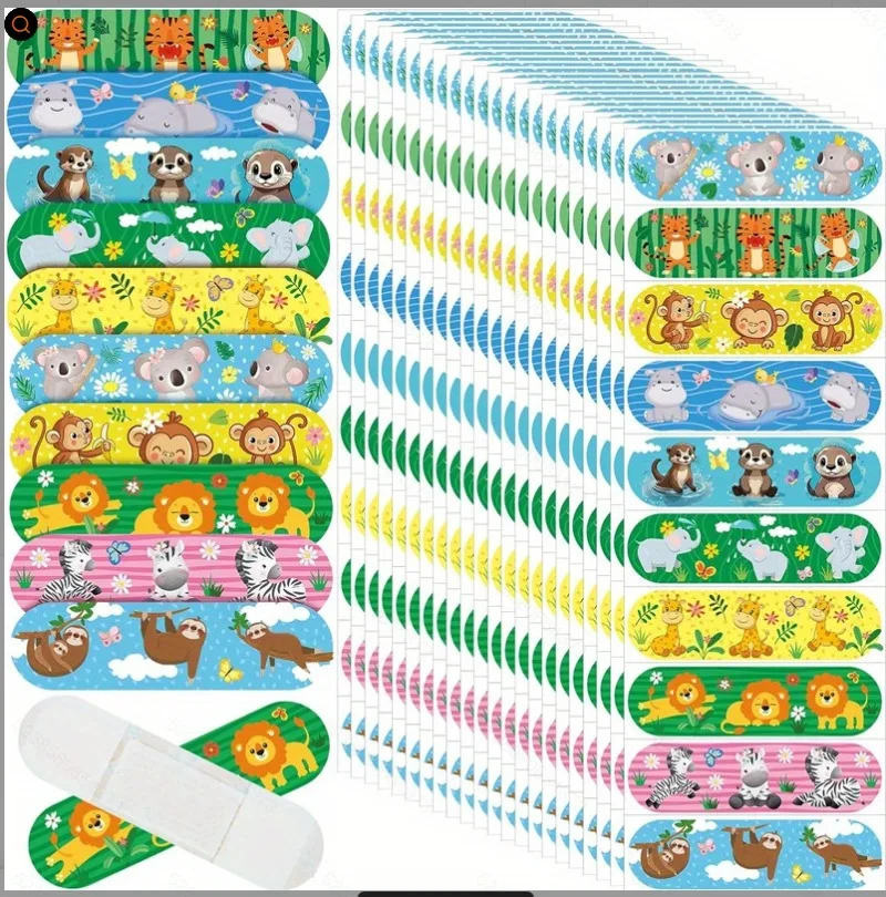 50pcs/set Cartoon Band Aid Cute Plasters for Kids Wound Dressing Patch First Aid Strips Adhesive Bandages Waterproof Woundplast 6