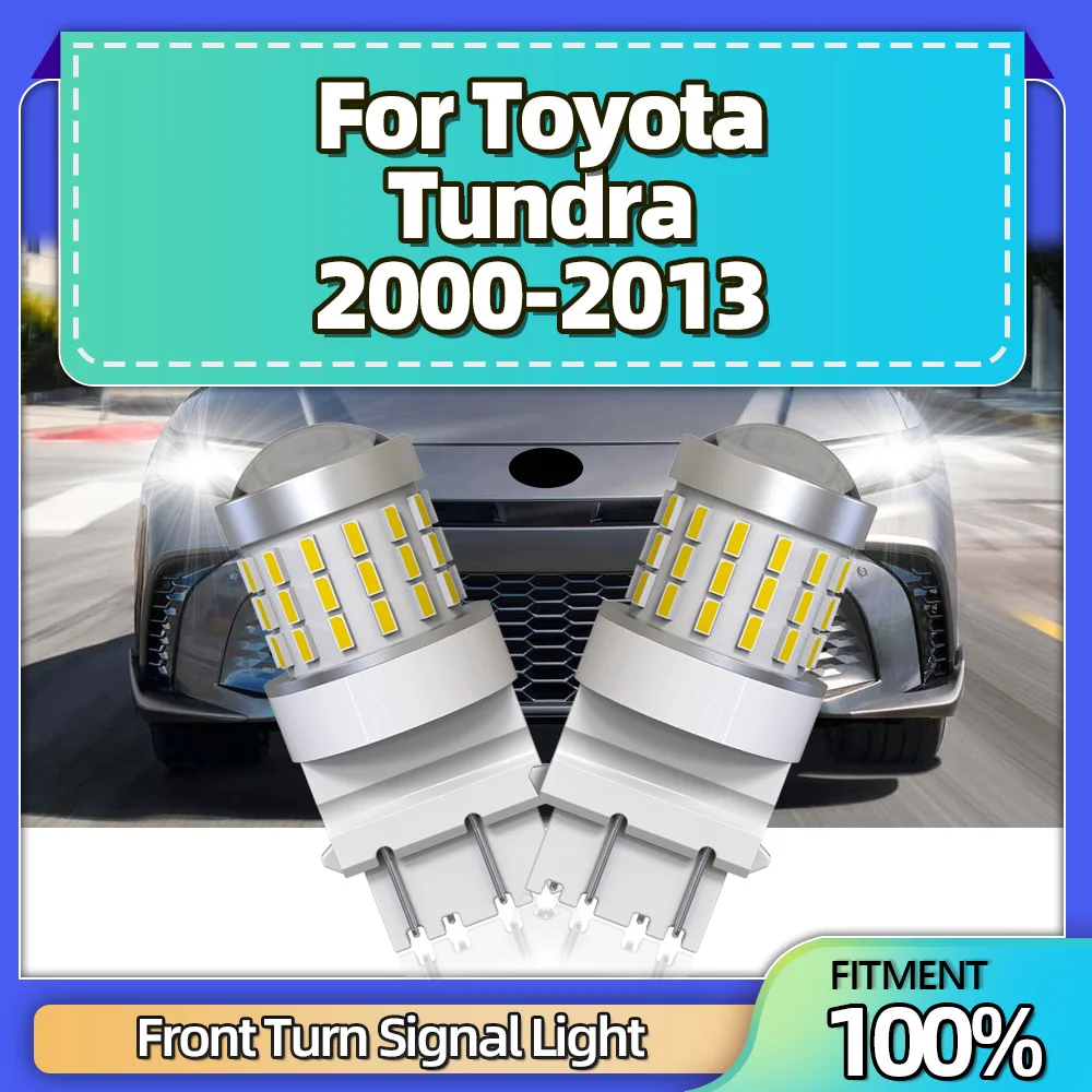 

2Pcs Front Turn Signal Light 12V T25 3157 LED Car Bulbs For Toyota Tundra 2000 2001 2002 2003 204 2005 2006 2007 2008 2009-2013