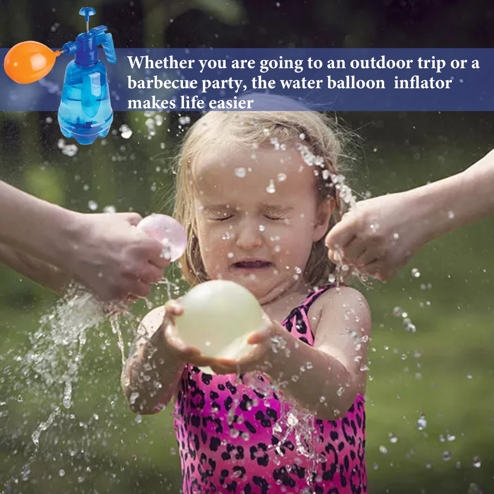 Station Hand Balloon Filler Inflator With 500 Water Balloons For Kids Outdoor Water Fun Random Color water toys inflatable water toys water balloons water balloon inflator blowing balloons