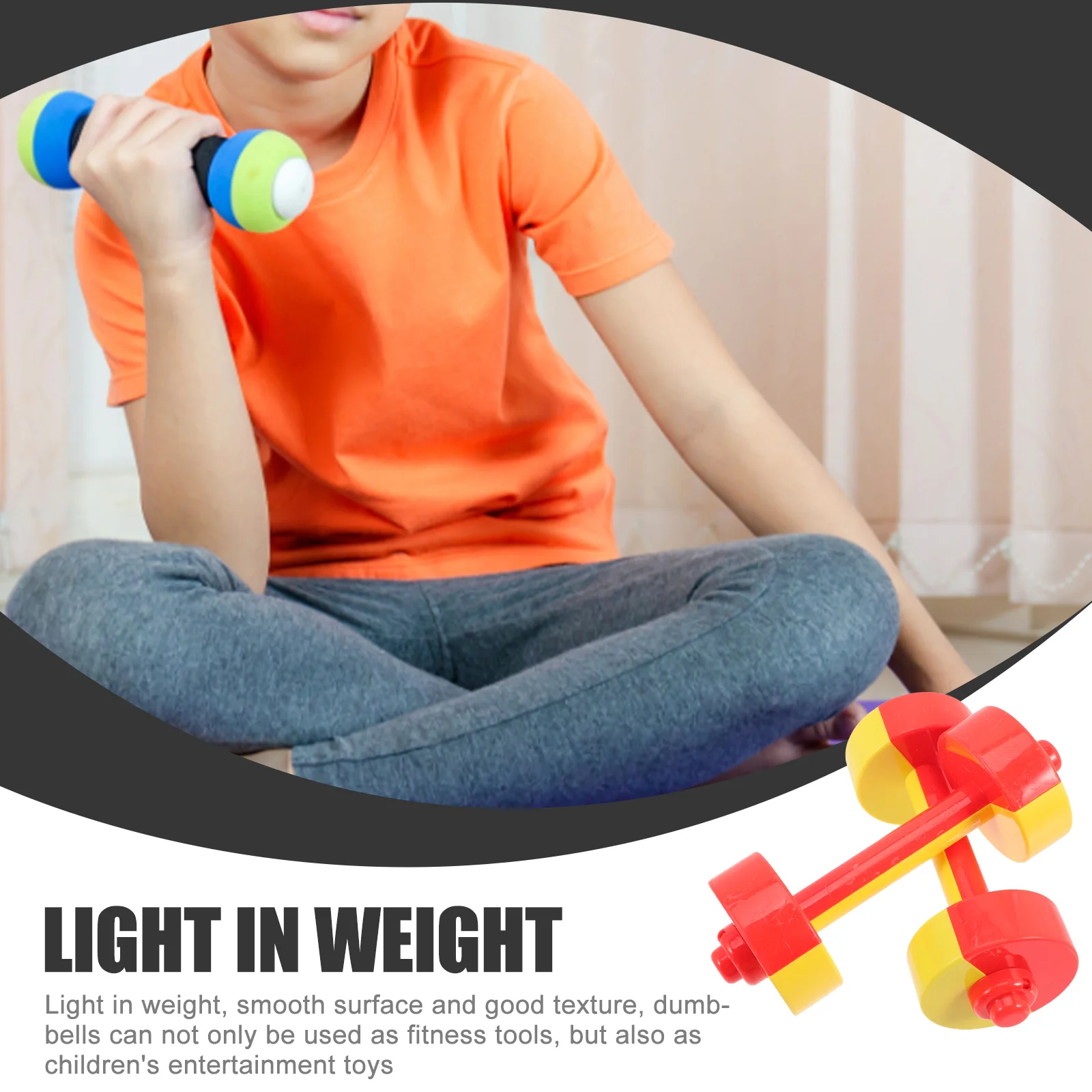 어린이 장난감 야외 운동 바벨, 어린이 체육관 피트니스 플라스틱 덤벨, 바벨 장비, 덤벨 플레이 세트 운동