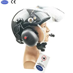 Real Carbon Material Paramotor Helmet, High Noise cancel Headset, Close to the Ear, PPG