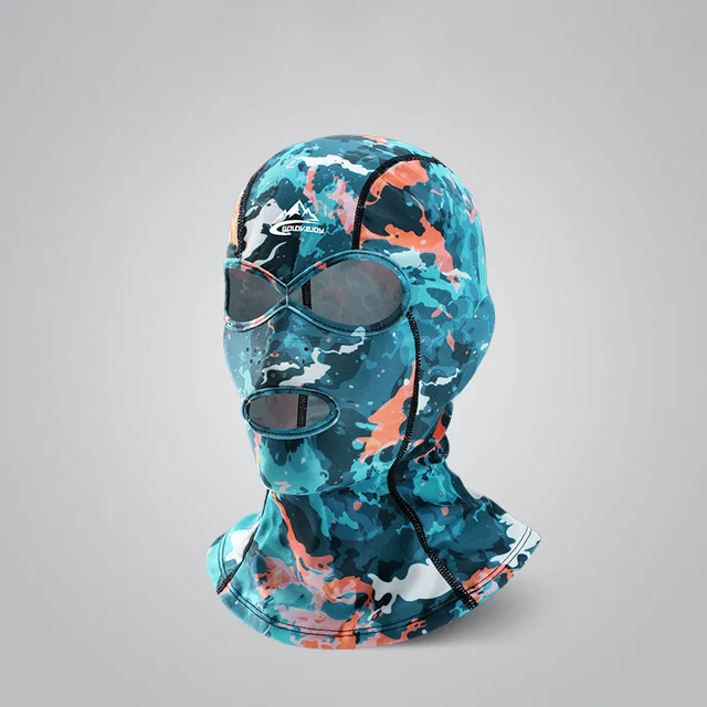 Swimming Diving Facekini UV Sun Protection Full Face Mask Head Neck Cover Face Elastic Swim Cap for Skiing Diving Sports Wear 16