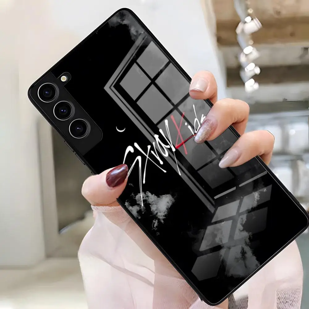Kpop S-Stray-Kids Shockproof Glass Phone Case Cover