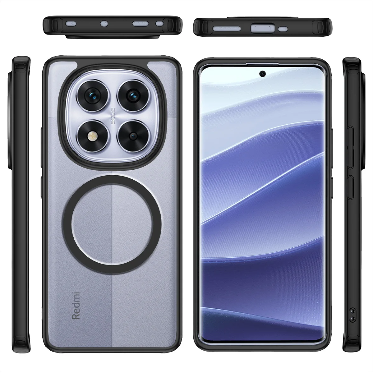 Magnetic Airbag Anti-Knock Wireless Charging Case with Dull Polish Finish